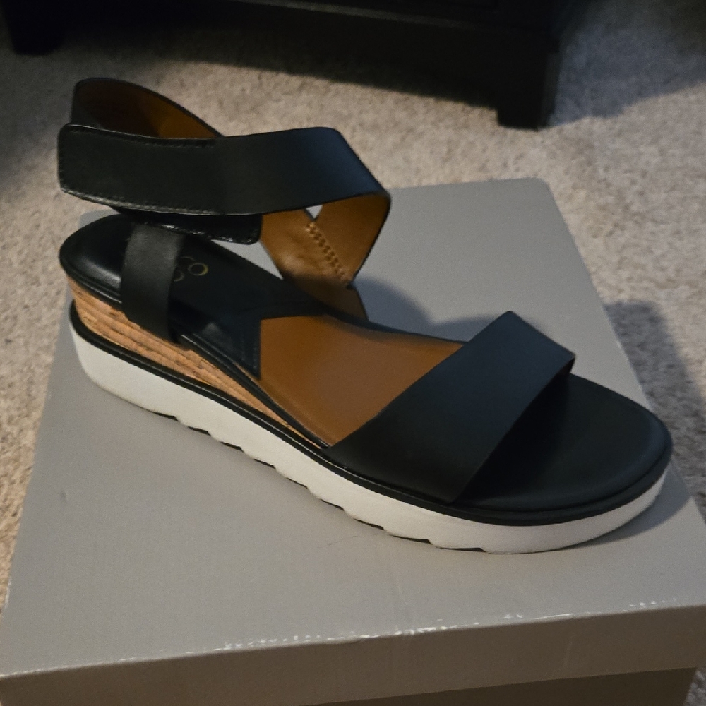 Women's Franco Sarto Black Sandals Sz 9.5M